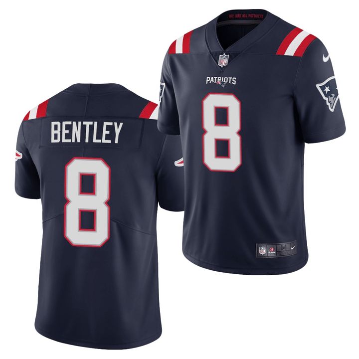 Men New England Patriots #8 Ja Whaun Bentley Nike Navy Vapor Limited NFL Jersey